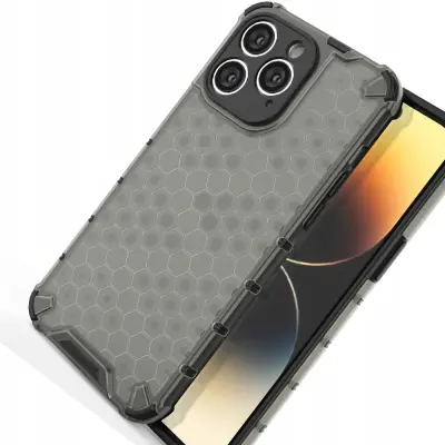 HONEYCOMB ETUI CASE OBUDOWA POKROWIEC FUTERAŁ PLECKI DO IPHONE 14PRO CZARNE