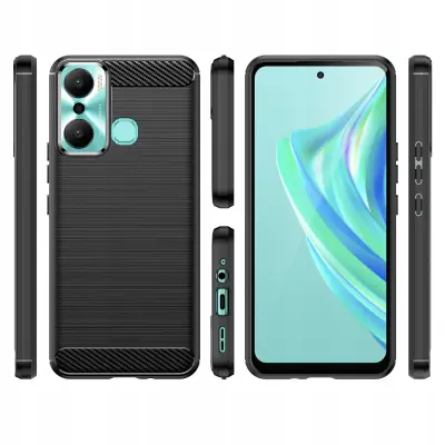 CARBON CASE ETUI OBUDOWA POKROWIEC FUTERAŁ DO INFINIX HOT 20 PLAY CZARNE