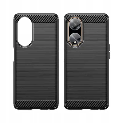 CARBON CASE ETUI OBUDOWA POKROWIEC FUTERAŁ PLECKI DO OPPO A98 5G CZARNE