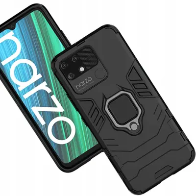 RING ARMOR ETUI POKROV OHIŠJE + ROČAJ ZA REALME NARZO 50A ČRN