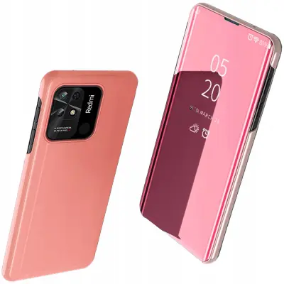 CLEAR VIEW CASE ETUI OBUDOWA POKROWIEC FUTERAŁ DO XIAOMI REDMI 10C RÓŻOWE
