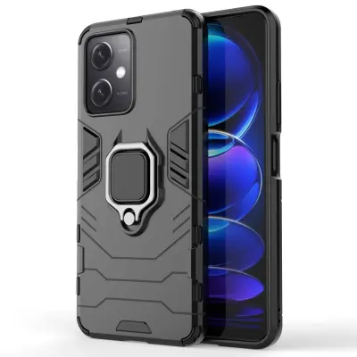 Armored Case Cover za Xiaomi Redmi Note 12 5G / Poco X5 5G Ring Armor Magnetic Holder Black
