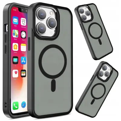 COLOR MATTE CASE ETUI OBUDOWA POKROWIEC Z MAGSAFE DO IPHONE 15 PLUS CZARNE