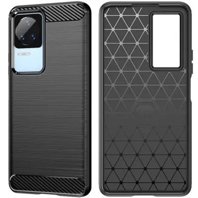 CARBON CASE POKROV OHIŠJE ETUI ZA XIAOMI POCO F4 5G ČRN