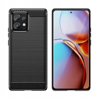 CARBON CASE POKROV OHIŠJE ETUI ZA MOTOROLA EDGE 40 PRO ČRN