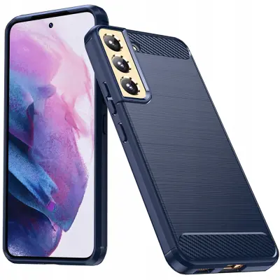 CARBON CASE ETUI OBUDOWA POKROWIEC FUTERAŁ DO SAMSUNG GALAXY S23 NIEBIESKIE