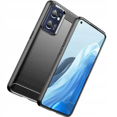 CARBON CASE ETUI OBUDOWA POKROWIEC FUTERAŁ DO REALME NARZO 50 5G CZARNE