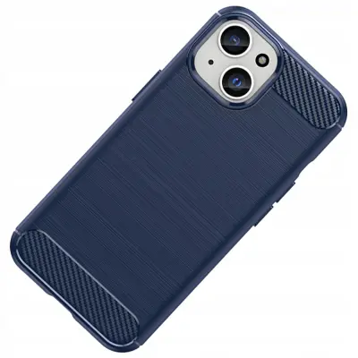 CARBON OVITEK OVITEK POKROV OHIŠJA ZADNJA ETUI ZA IPHONE 15 MODRA