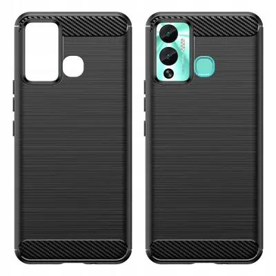 CARBON CASE ETUI OBUDOWA POKROWIEC FUTERAŁ DO INFINIX HOT 12PLAY NFC CZARNE