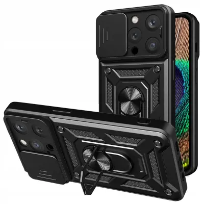 HYBRID ARMOUR CASE OVITEK OHIŠJE OVITEK ZA IPHONE 13 PRO ČRN