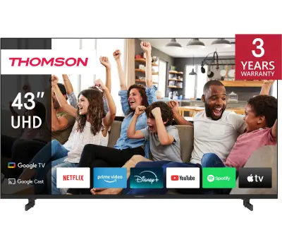 THOMSON 43UG4S14 LED 109cm (43"), 4K UHD, Google TV, Frameless oblika, TV sprejemnik