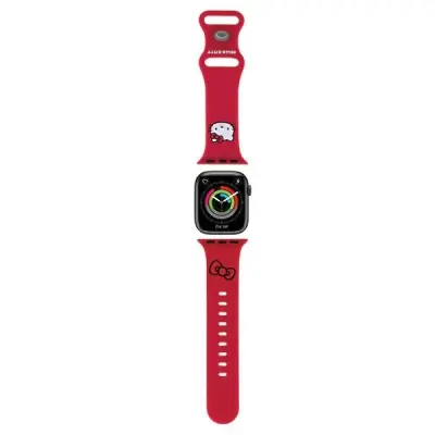 HELLO KITTY SILIKONSKI ETUI PAŠEK ZA APPLE WATCH 38/40/41MM RDEČ