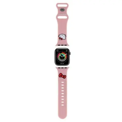 HELLO KITTY SILIKONSKI PAŠEK ZA APPLE WATCH 42/44/45/49MM ROZA