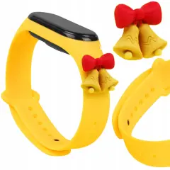 STRAP XMAS STRAP BAND ZA XIAOMI MI BAND 6 5 BOŽIČNI RUMENI ZVONČKI