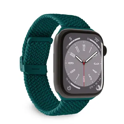 PURO LOOP NAJLON PAŠEK ZA APPLE WATCH 38/40/41 MM OHIŠJE TEMNO ZELENO