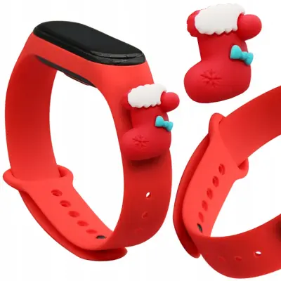 STRAP XMAS STRAP BAND ZA XIAOMI MI BAND 4/3 CHRISTMAS RED CASE