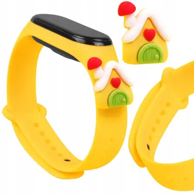 STRAP XMAS STRAP BAND ZA XIAOMI MI BAND 4/3 CHRISTMAS YELLOW HOUSE