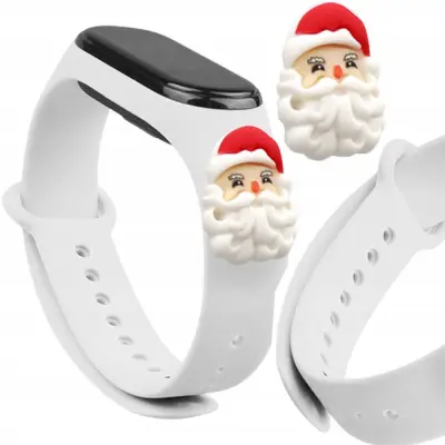 STRAP XMAS STRAP BAND ZA XIAOMI MI BAND 4 / 3 CHRISTMAS WHITE SANTA