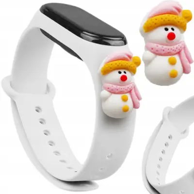 STRAP XMAS STRAP BAND ZA XIAOMI MI BAND 4/3 CHRISTMAS WHITE SNOWMAN