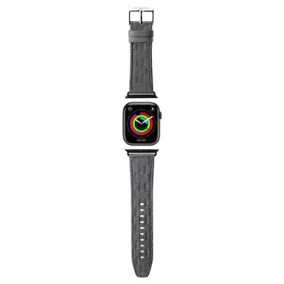 KARL LAGERFELD SAFFIANO MONOGRAM PAS ZA APPLE WATCH 38/40/41MM SREBRN