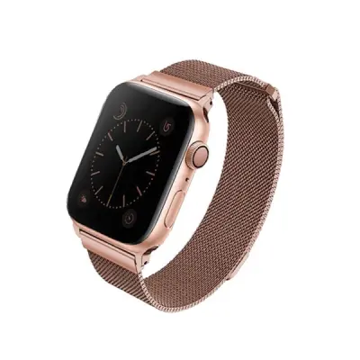 UNIKATNI PAS IZ NERJAVEČEGA JEKLA DANTE ZA APPLE WATCH 38/40/41MM ROZA-ZLAT