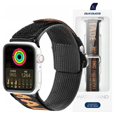 DUX DUCIS PAŠEK ZA APPLE WATCH ULTRA SE 8 7 6 5 4 3 2 49 45 44 42MM ČRN