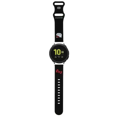 HELLO KITTY SILIKONSKI PAŠEK 20MM UNIVERZALEN ZA URO ČRN