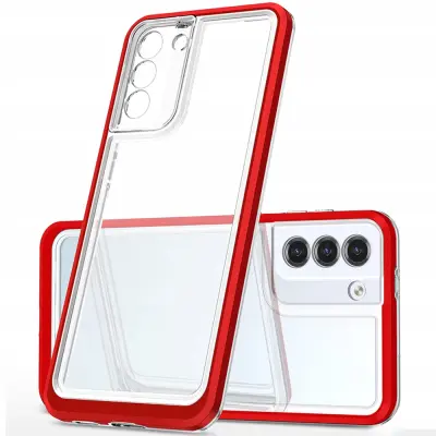 OHIŠJE ZA OVITEK CLEAR CASE Z OKVIRJEM ZA SAMSUNG GALAXY S22+ RDEČE