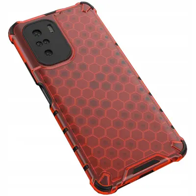 HONEYCOMB ETUI CASE OBUDOWA DO XIAOMI REDMI K40 PRO+/K40 PRO/K40 CZERWONY