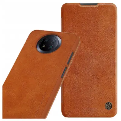 NILLKIN SKÓRZANE ETUI CASE OBUDOWA FUTERAŁ DO XIAOMI REDMI NOTE 9T BRĄZOWY