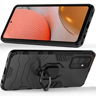 RING ARMOR ETUI CASE + MAGNETYCZNY UCHWYT DO SAMSUNG GALAXY A72 4G CZARNY