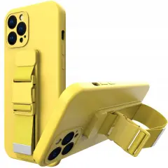 ROPE CASE ETUI CASE OBUDOWA ZE SMYCZĄ DO SAMSUNG GALAXY S21 ULTRA 5G ŻÓŁTY