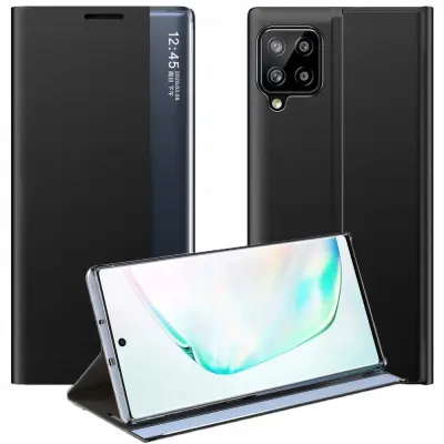 SLEEP CASE ETUI CASE OBUDOWA FUTERAŁ Z KLAPKĄ DO SAMSUNG GALAXY A22 CZARNY