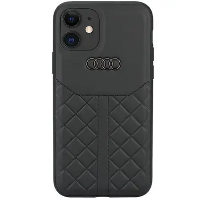 OVITEK AUDI IZ PRAVEGA USNJA ZA IPHONE 11 / XR - USNJEN OVITEK ČRN