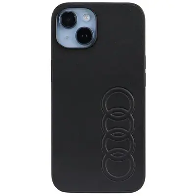 OVITEK AUDI IZ SINTETIČNEGA USNJA ZA IPHONE 14 ČRN