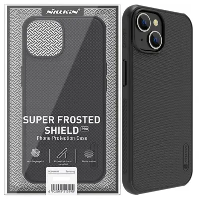 NILLKIN USNJEN OVITEK OVITEK OHIŠJE ZA IPHONE 14+ ČRN