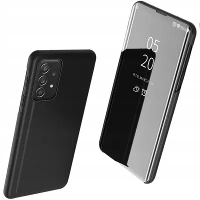 HURTEL OVITEK CLEAR VIEW ZA SAMSUNG GALAXY A73 ČRN S PREKLOPOM