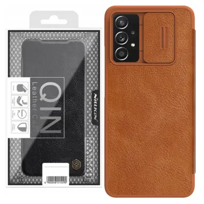 NILLKIN SKÓRZANE ETUI CASE OBUDOWA FUTERAŁ DO SAMSUNG GALAXY A73 BRĄZOWY