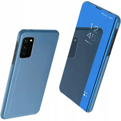 CLEAR VIEW CASE OVITEK POKROV OHIŠJE ZA SAMSUNG GALAXY A03S MODRA