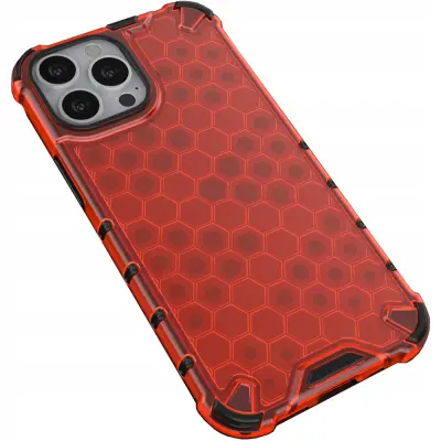 HONEYCOMB ETUI CASE OBUDOWA POKROWIEC FUTERAŁ DO IPHONE 13 PRO MAX CZERWONY