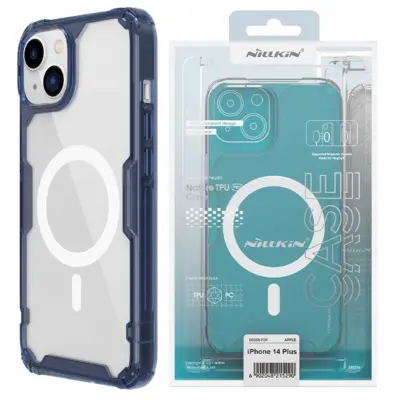 NILLKIN ETUI CASE OBUDOWA POKROWIEC FUTERAŁ MAGSAFE DO IPHONE 15 NIEBIESKIE
