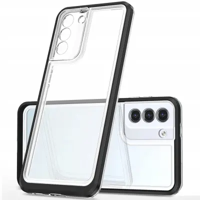 CLEAR ETUI CASE OBUDOWA POKROWIEC Z RAMKĄ DO SAMSUNG GALAXY S22+ CZARNY
