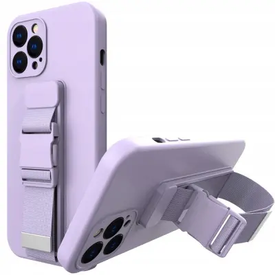 OVITEK ROPE CASE OVITEK Z LEČO ZA IPHONE 12 VIJOLIČEN