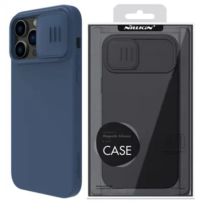 NILLKIN ETUI CASE OBUDOWA POKROWIEC Z MAGSAFE DO IPHONE 14 PROMAX NIEBIESKI