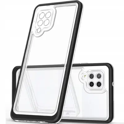 OHIŠJE ZA OVITEK CLEAR CASE Z OKVIRJEM ZA SAMSUNG GALAXY A42 ČRN