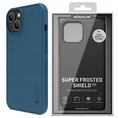 NILLKIN SKÓRZANE ETUI CASE OBUDOWA FUTERAŁ DO IPHONE 14 PLUS NIEBIESKI