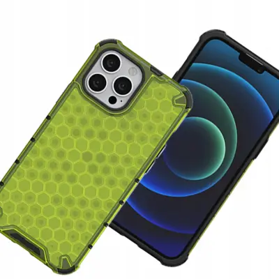 HONEYCOMB CASE OVITEK OHIŠJE OVITEK ZA IPHONE 13 PRO MAX ZELEN