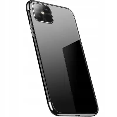 CLEAR COLOR CASE ETUI OBUDOWA Z RAMKĄ DO SAMSUNG GALAXY S21 ULTRA 5G CZARNY