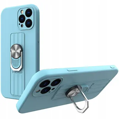 RING CASE ETUI CASE OBUDOWA Z UCHWYTEM DO IPHONE 12 MINI JASNONIEBIESKI