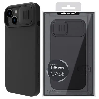 NILLKIN OVITEK OVITEK OVITEK OHIŠJE ETUI ZA MAGSAFE ZA IPHONE 14+ ČRN